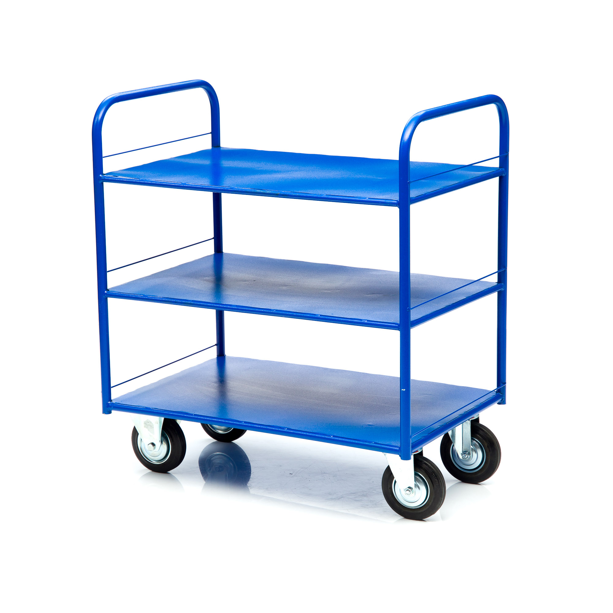 Купить тележки складские четырехколесные платформенные для перевозки грузов